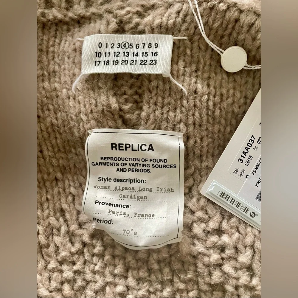 Maison Martin Margiela Replica long alpaca knit cardigan NWT - Picture 10 of 13